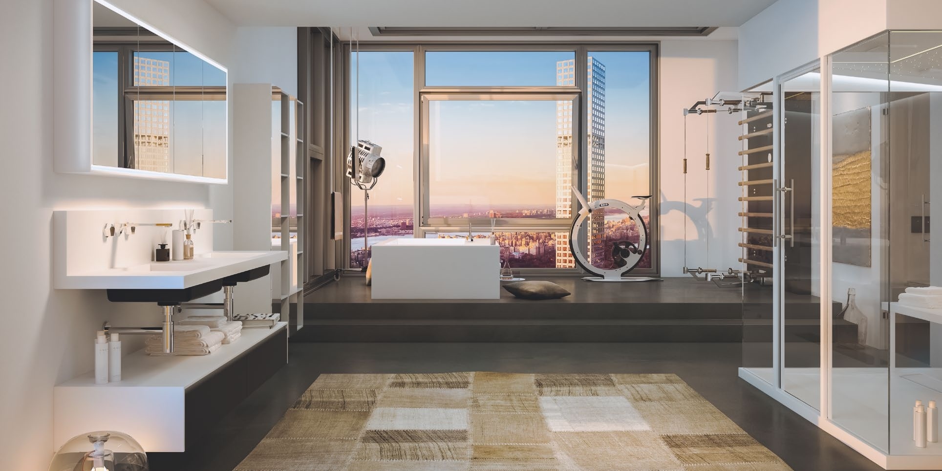 Moma Design Тумба подвесная с 2 ящиками 1800 Slimline2 250 черная SLY21150LO - Вид №2