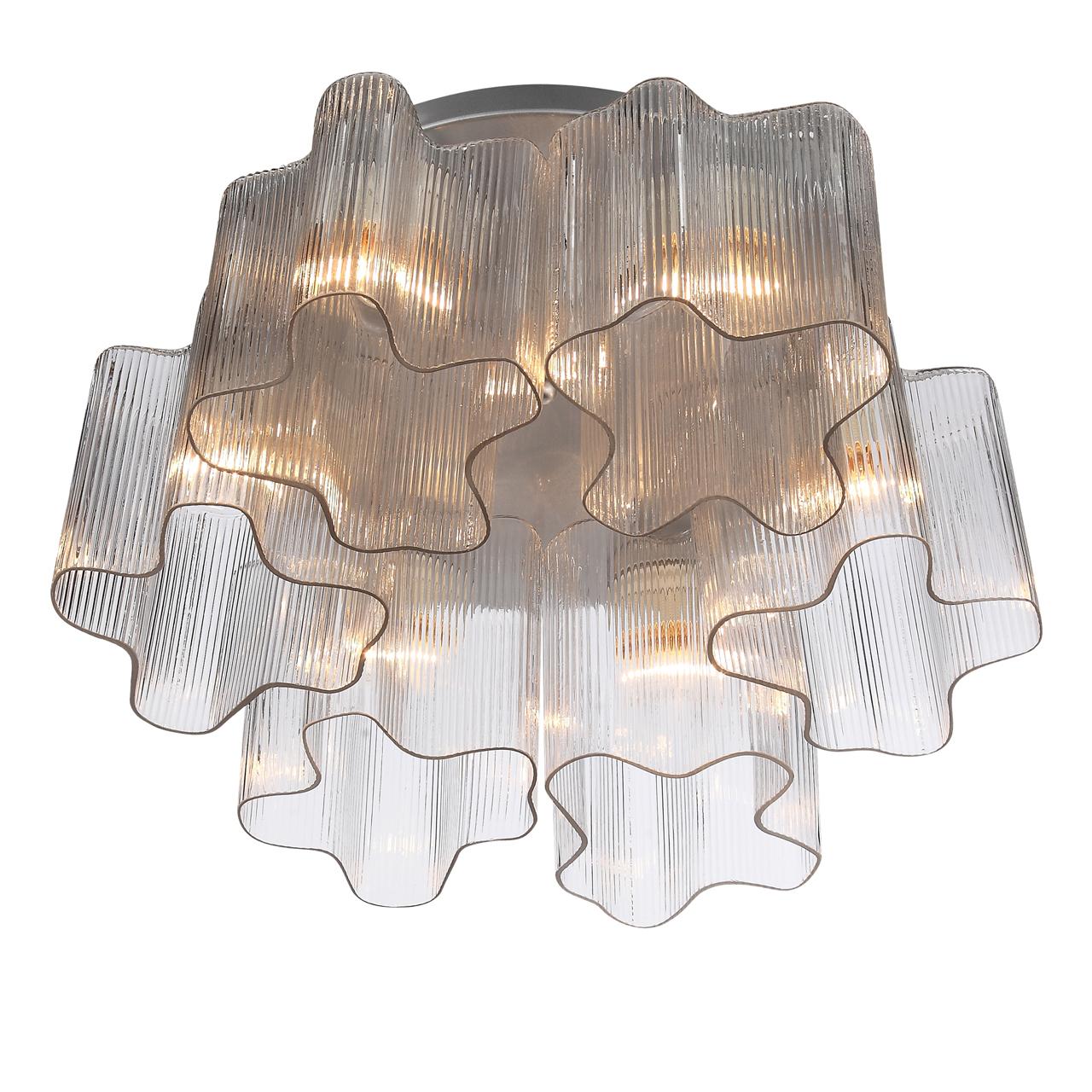 Потолочная люстра ST Luce Onde SL117.102.06 ST LUCE ДИЗАЙНЕРСКИЕ, ONDE 328344 Серебро;прозрачный  - Вид №3