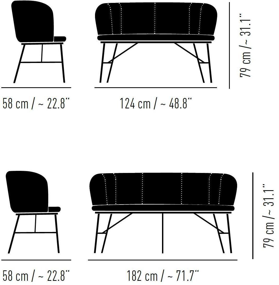 KFF Мягкая скамейка со спинкой Gaia casual sun-id-1432581 - Вид №2
