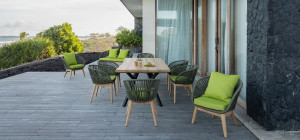 Прямоугольный садовый стол из тикового дерева