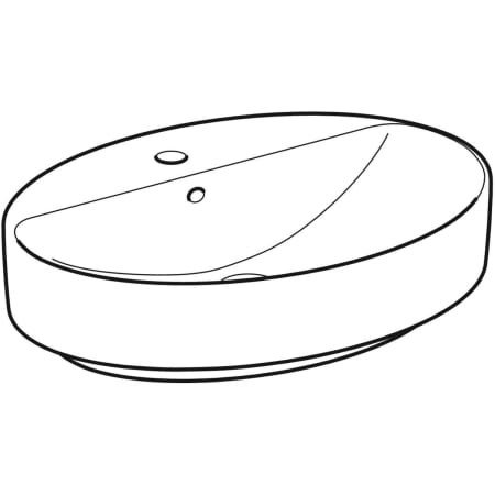 500.773.01.2 Накладная раковина Geberit VariForm овальной формы, с полкой для отверстия под смеситель Geberit  - Вид №1