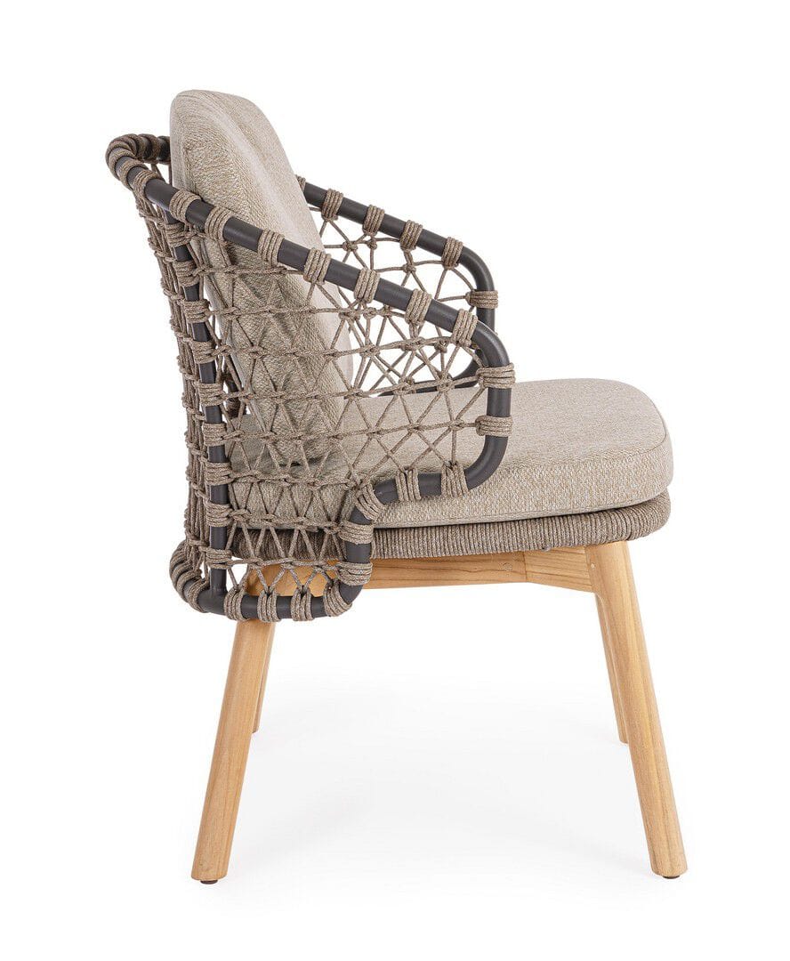 Веревочный садовый стул со встроенной подушкой BIZZOTTO Eularia ARCH-00022493 - Вид №4