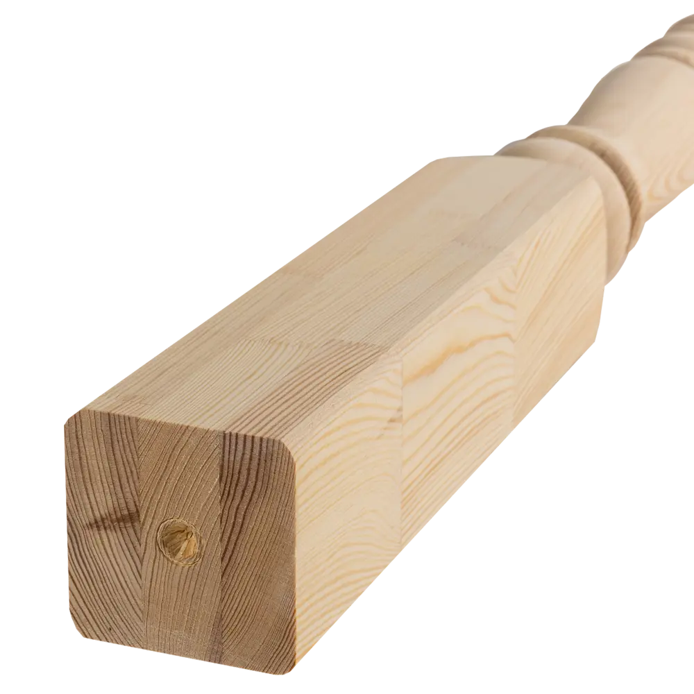 Столб лестничный сращенный хвоя сорт Экстра Симметрия 80x80x1100 мм 81990089 STLM-2123806 Santreyd Симметричный - Вид №3