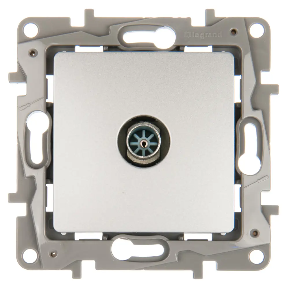 ТВ-розетка Legrand Etika для цифрового телевидения в алюминиевом исполнении 17356919 STLM-0008026