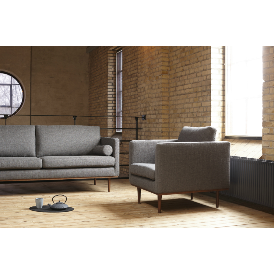 Кресло Vigo, дуб/орех, темно-серое Kragelund 37201208161 - Вид №1