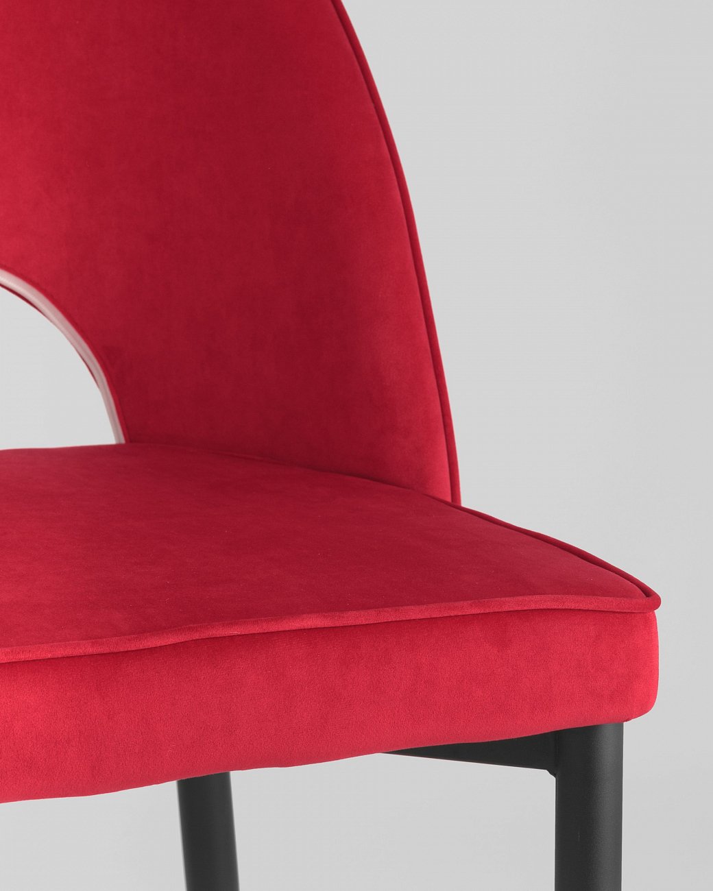 Стул со спинкой красный с черными металлическими ножками "Молли" STOOL GROUP ДИЗАЙНЕРСКИЕ 00-3881922 Красный  - Вид №7