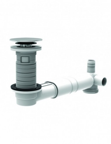 609300 045 00  Комплект для слива для раковины TBXP Extra-Flat, h. 100мм режущий стол Valentin Хром  - Вид №1