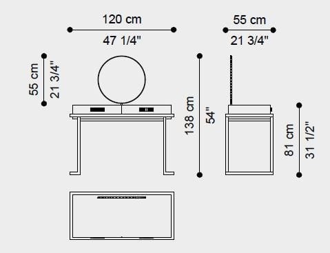 Железный туалетный столик ETRO Home Interiors Калькутта ARCH-00055974 - Вид №2