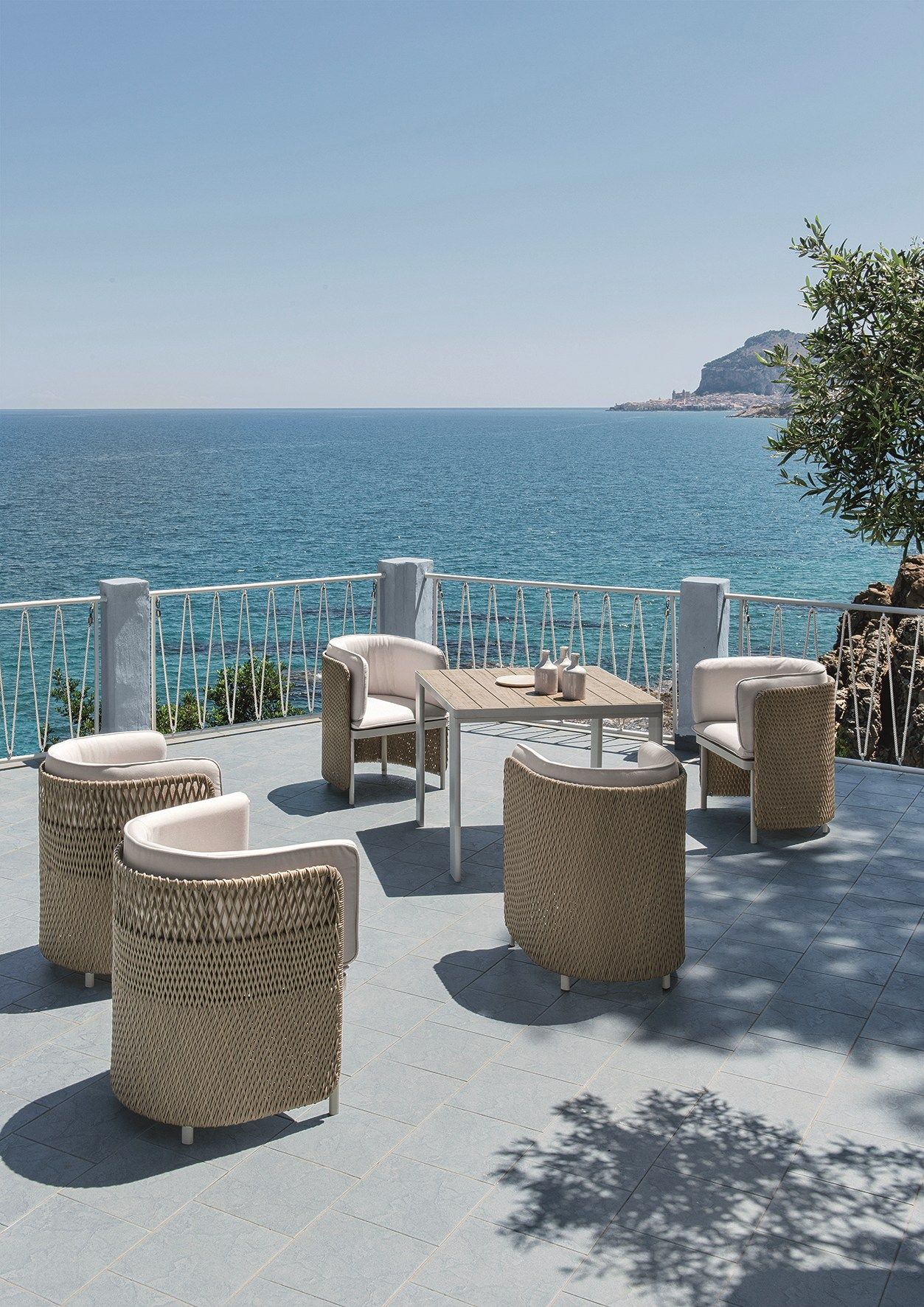 Мягкий садовый стул с подлокотниками Ethimo Esedra ARCH-00009450 - Вид №4