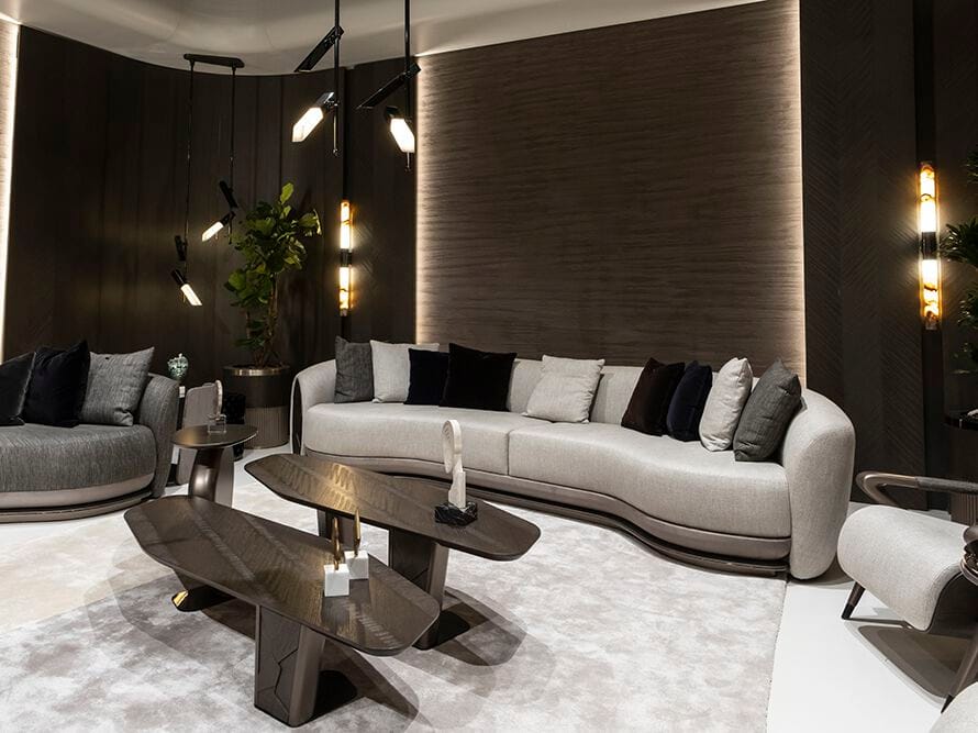 4-местный изогнутый тканевый диван Zebrano Gioia ARCH-00075931 - Вид №8