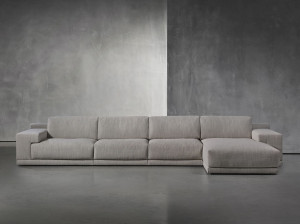 Съемный тканевый диван с полуостровом