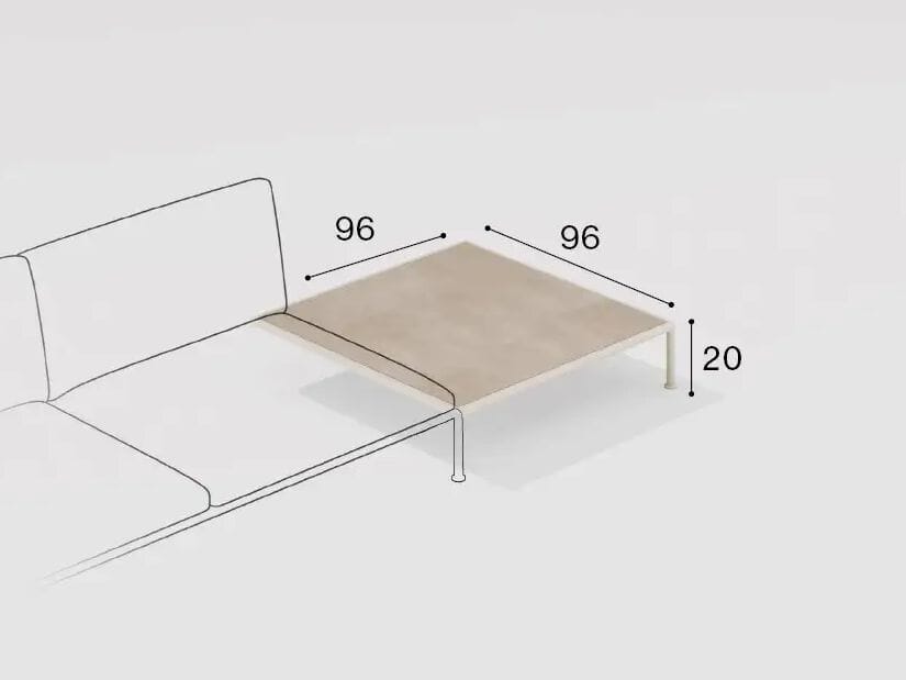 Низкий садовый стол из керамогранита FAST Roè ARCH-00091150 - Вид №1