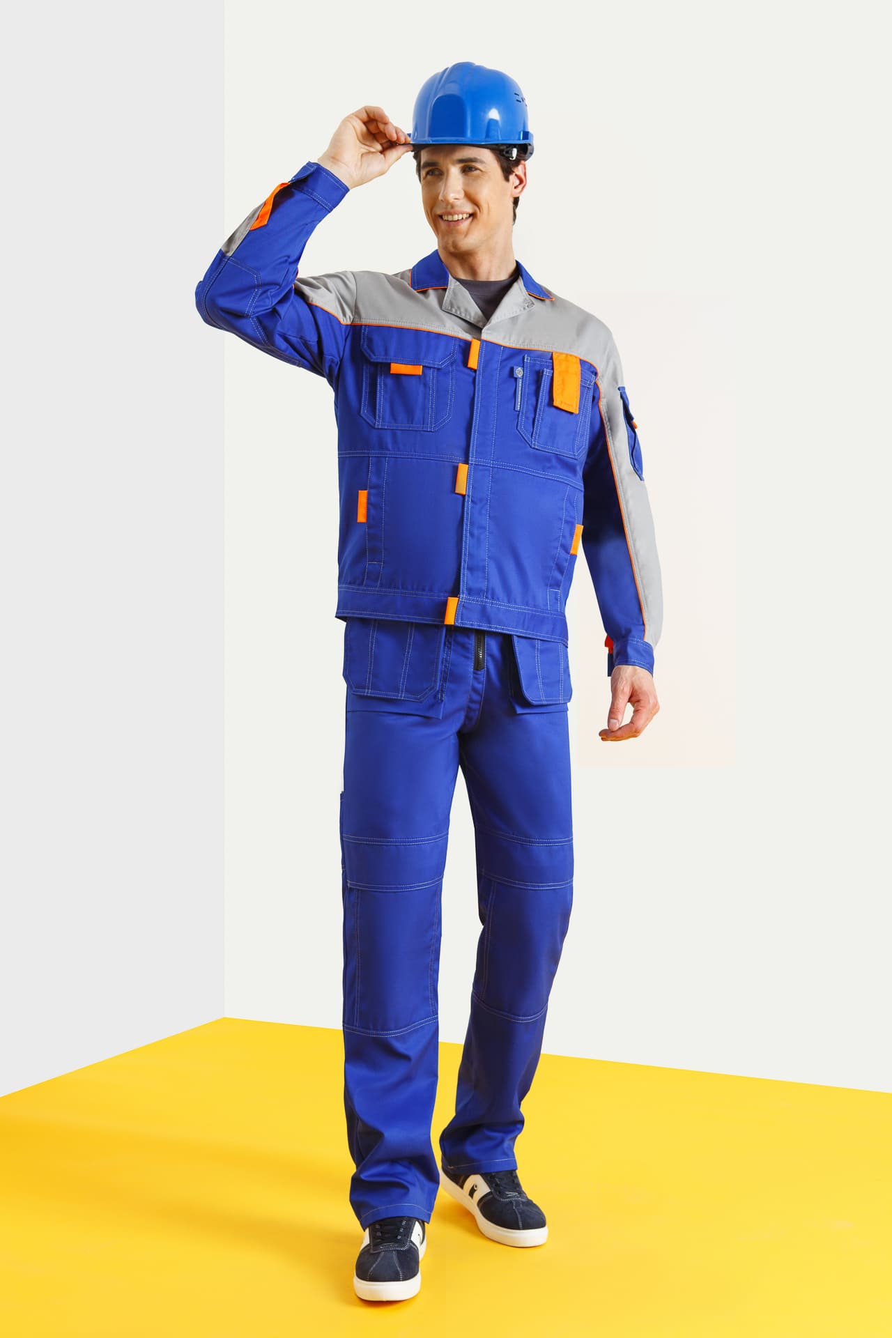 65253 Костюм "Профессионал-2" василек-светло-серый  Летняя спецодежда  размер 60-62/158-164  - Вид №7