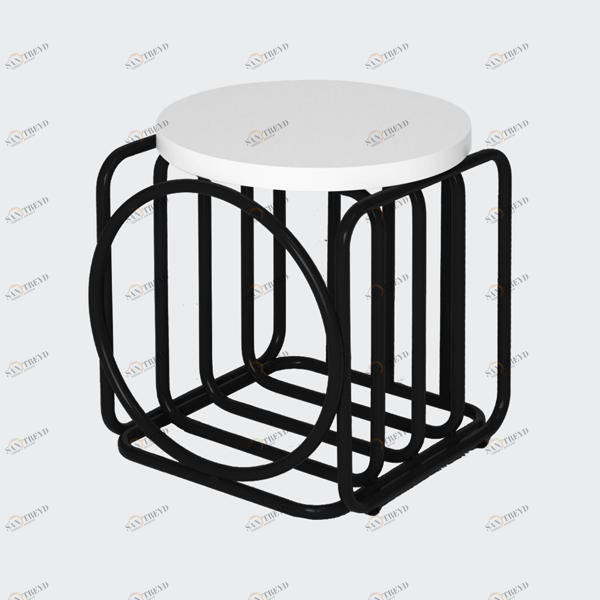 Журнальный столик белый круглый Bauhaus by Varya Schuka WOODI  00-3966174 Белый;черный 