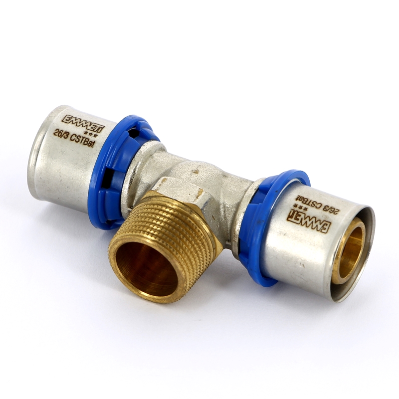 Тройник пресс-Н EMMETI 20х1/2"х20 28101414 - Вид №2