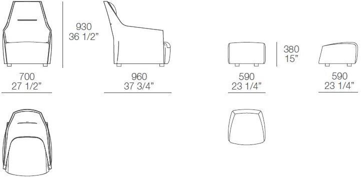 Poliform Кресло с мягкой обивкой Santa monica sun-id-1494385 - Вид №7