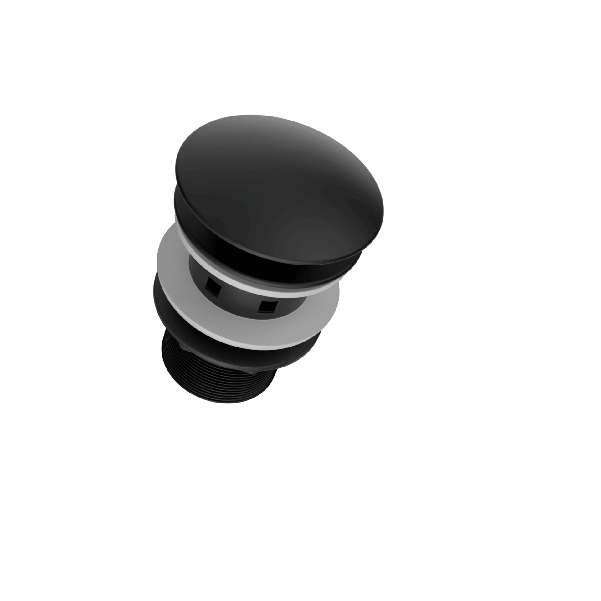 A856-N Слив для раковины «клик-клак» из нержавеющей стали без прорезей, с переливом Duten 