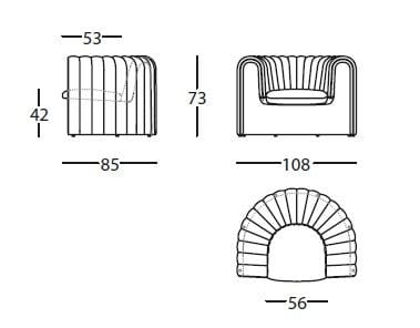 Тканевое кресло с подлокотниками SANCAL Remnant ARCH-00092328 - Вид №15