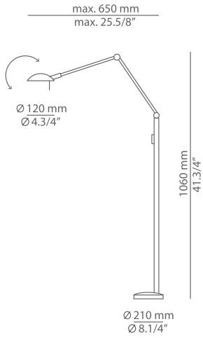 Estiluz Торшер с прямым регулируемым светом Icons P-1139; p-1139l - Вид №4