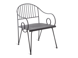 Железный садовый стул с подлокотниками