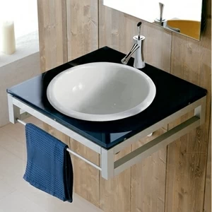 8021 Накладная раковина под столешницу  овальная Scarabeo Ceramiche