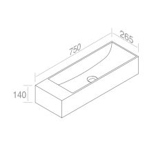 L261T3RPV3.100 Подвесная раковина прямоугольная A. e T. Italia THIN Белый глянцевый AeT ITALIA - Вид №1