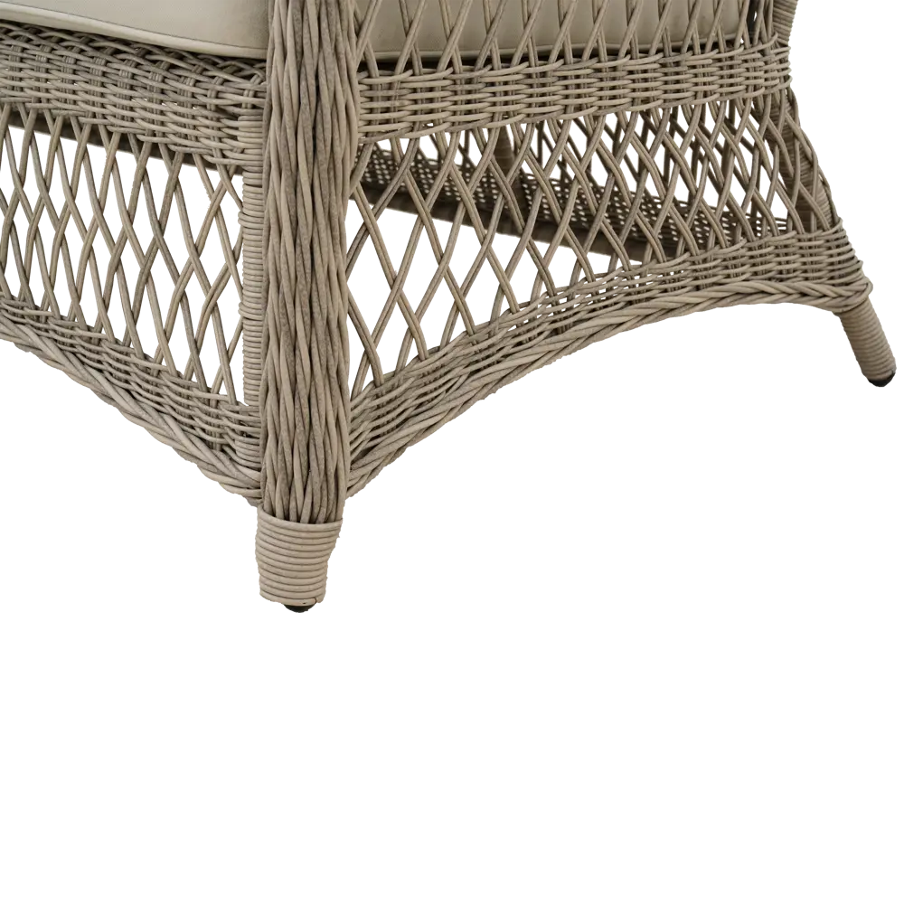 Набор садовой мебели Naterial Idyll алюминий/полиэстер/искусственный ротанг/стекло серый/бежевый: стол, диван и 2 кресла STLM-2151334 - Вид №11