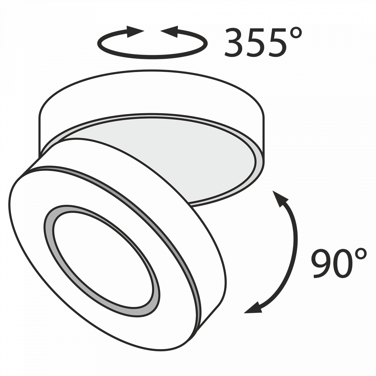 Спот потолочный светодиодный поворотный с алюминиевым плафоном 5 см белый Alivar C022CL-L7W TECHNICAL CEILING & WALL 00-3957005 Белый  - Вид №1