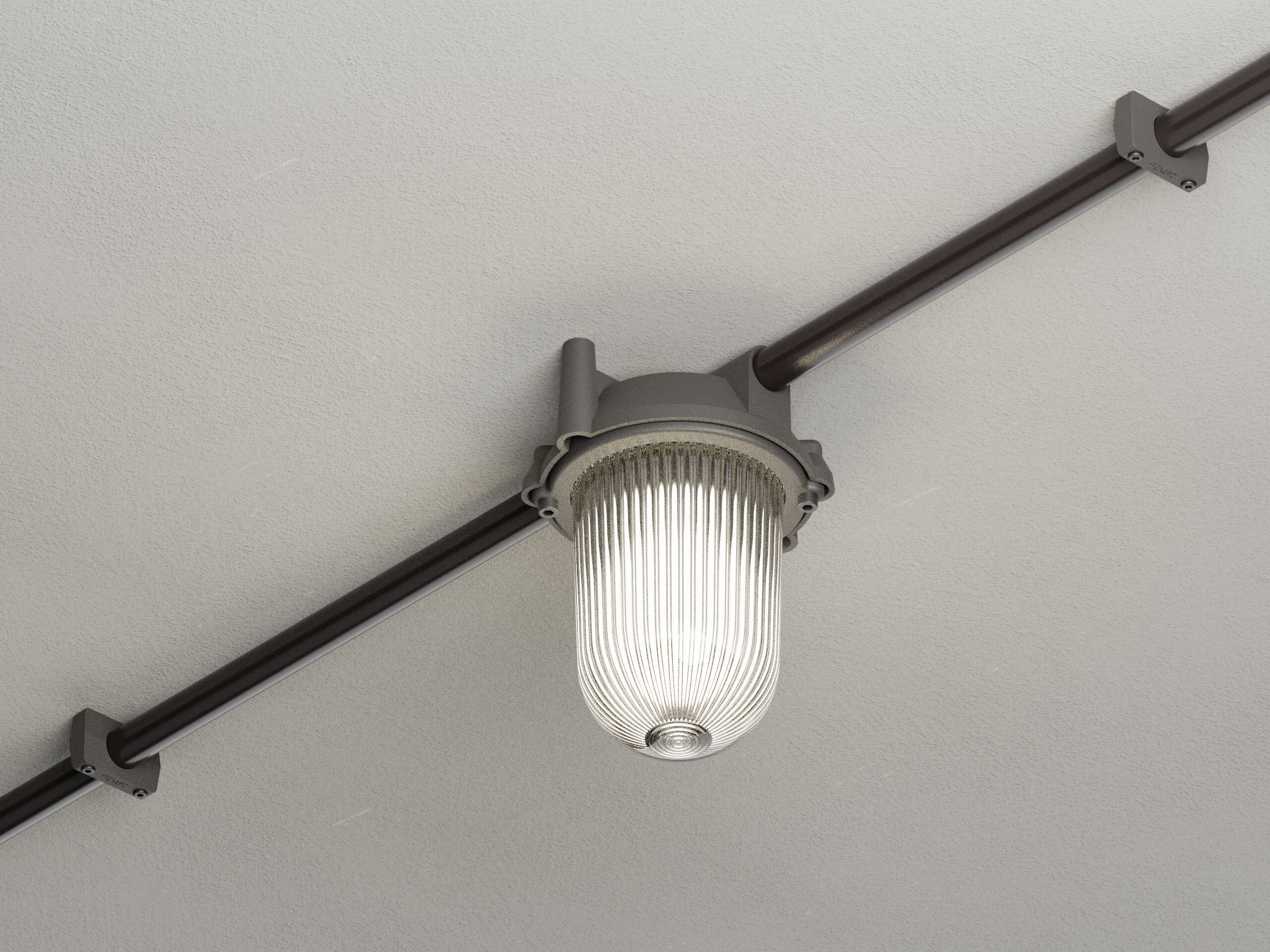 Анодированный алюминиевый потолочный светильник Genuit Graphite ARCH-00012266