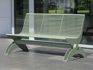 BENKERT BANKE Скамья из нержавеющей стали со спинкой Siardo