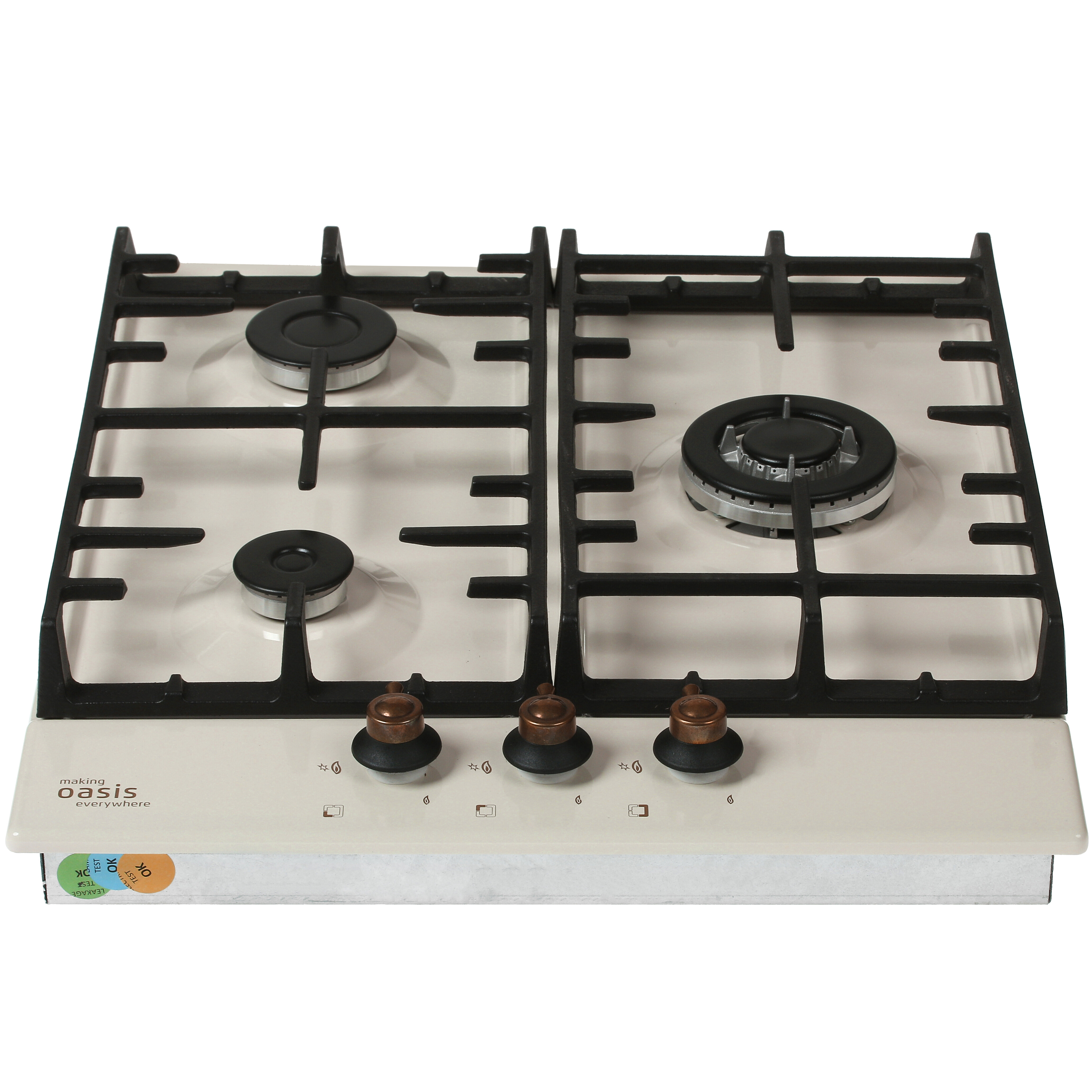 5346131 Газовая варочная поверхность Oasis P-3MRT (B) STDN-0045609 - Вид №1