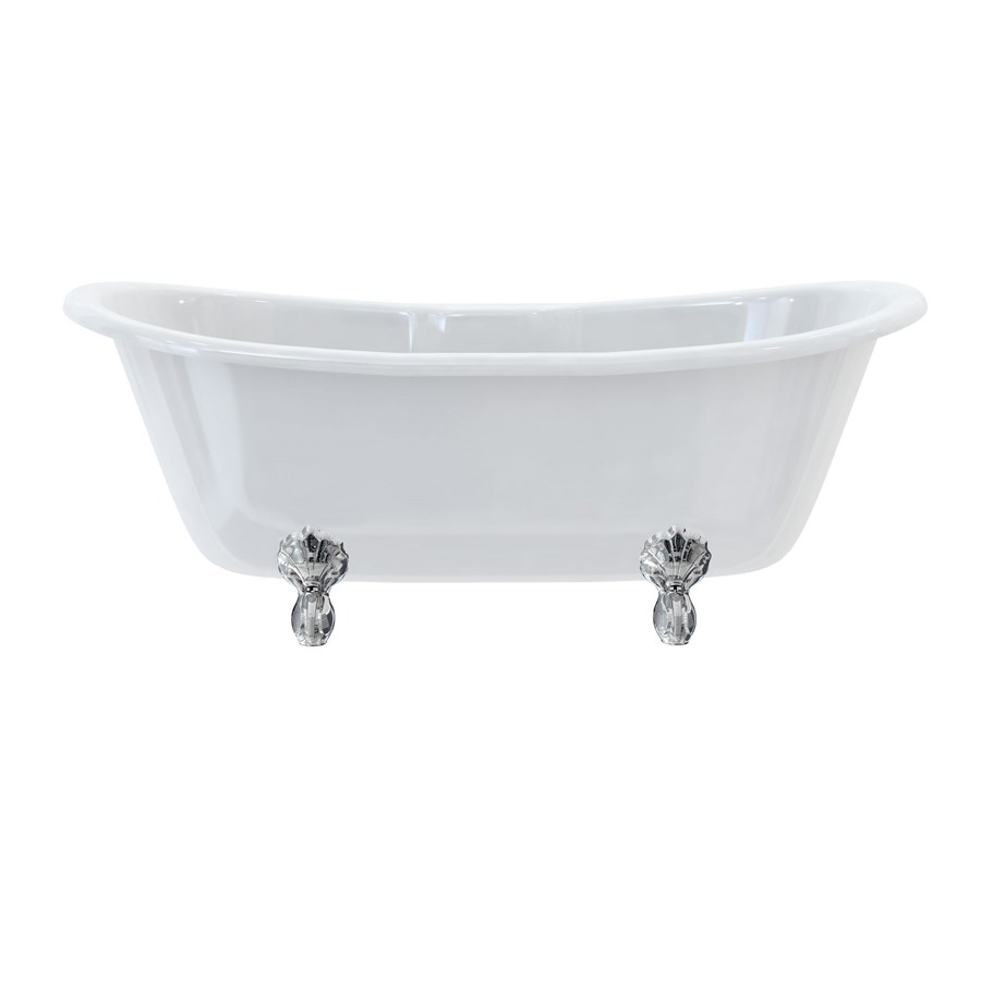 Burlington Двухсторонняя ванна Bateau с роскошными ножками с ножками Luxury Arc в белом цвете L2W T10F 
