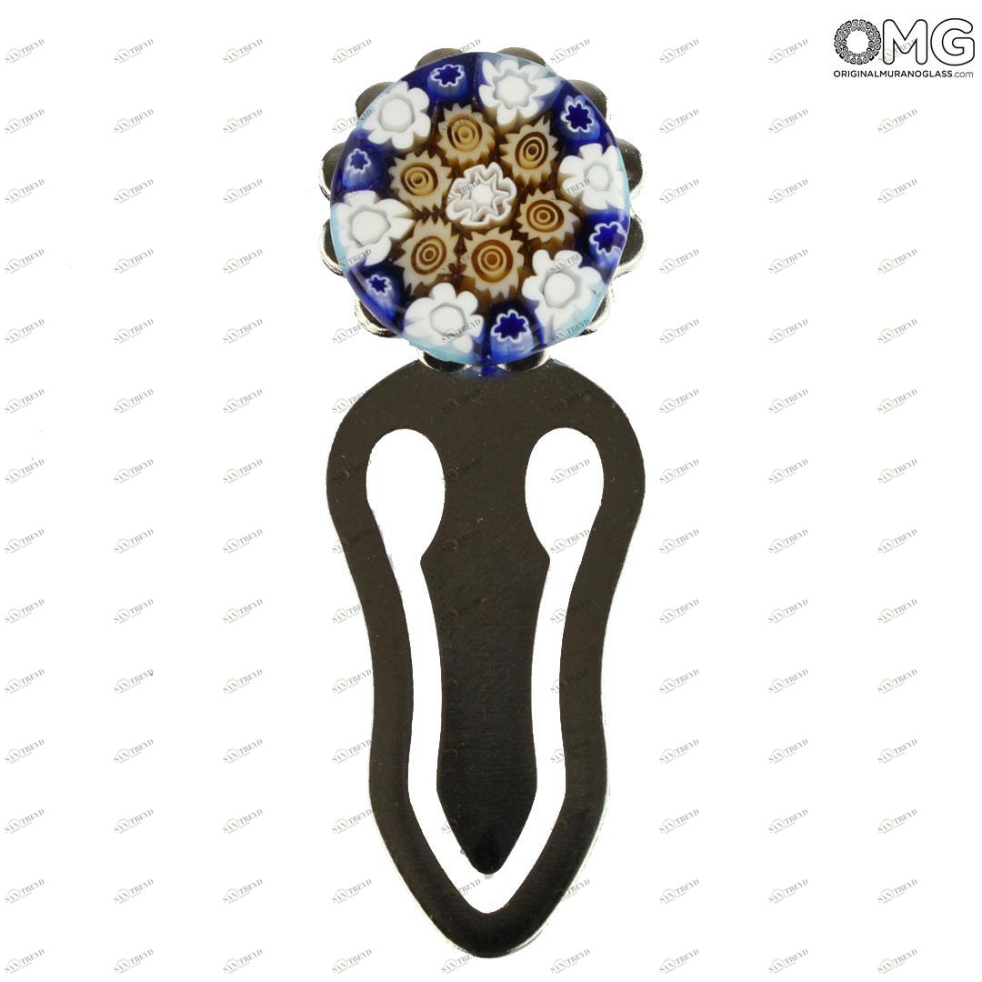4038 ORIGINALMURANOGLASS Закладка для книг Миллефиори - муранское стекло OMG 4 см 