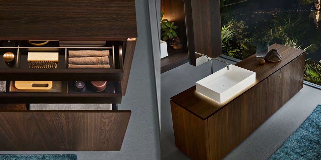 Комбинация ванной комнаты P104 в отделке Step 63 Milltek/Rovere Termocotto MILLDUE PURO PURO104 - Вид №2