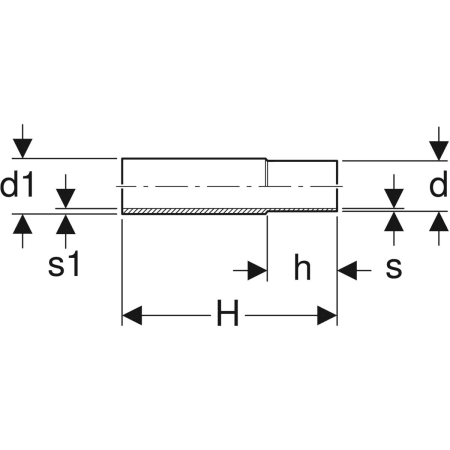 12415 Переходник Geberit Mapress из углеродистой стали, со свариваемым и гладким концевиком Geberit  - Вид №2