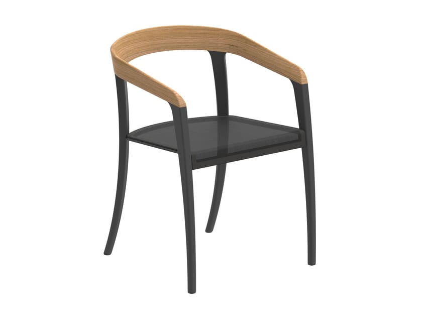 Стул для сада из алюминия, тика и Batyline® Royal Botania Jive ARCH-00116996