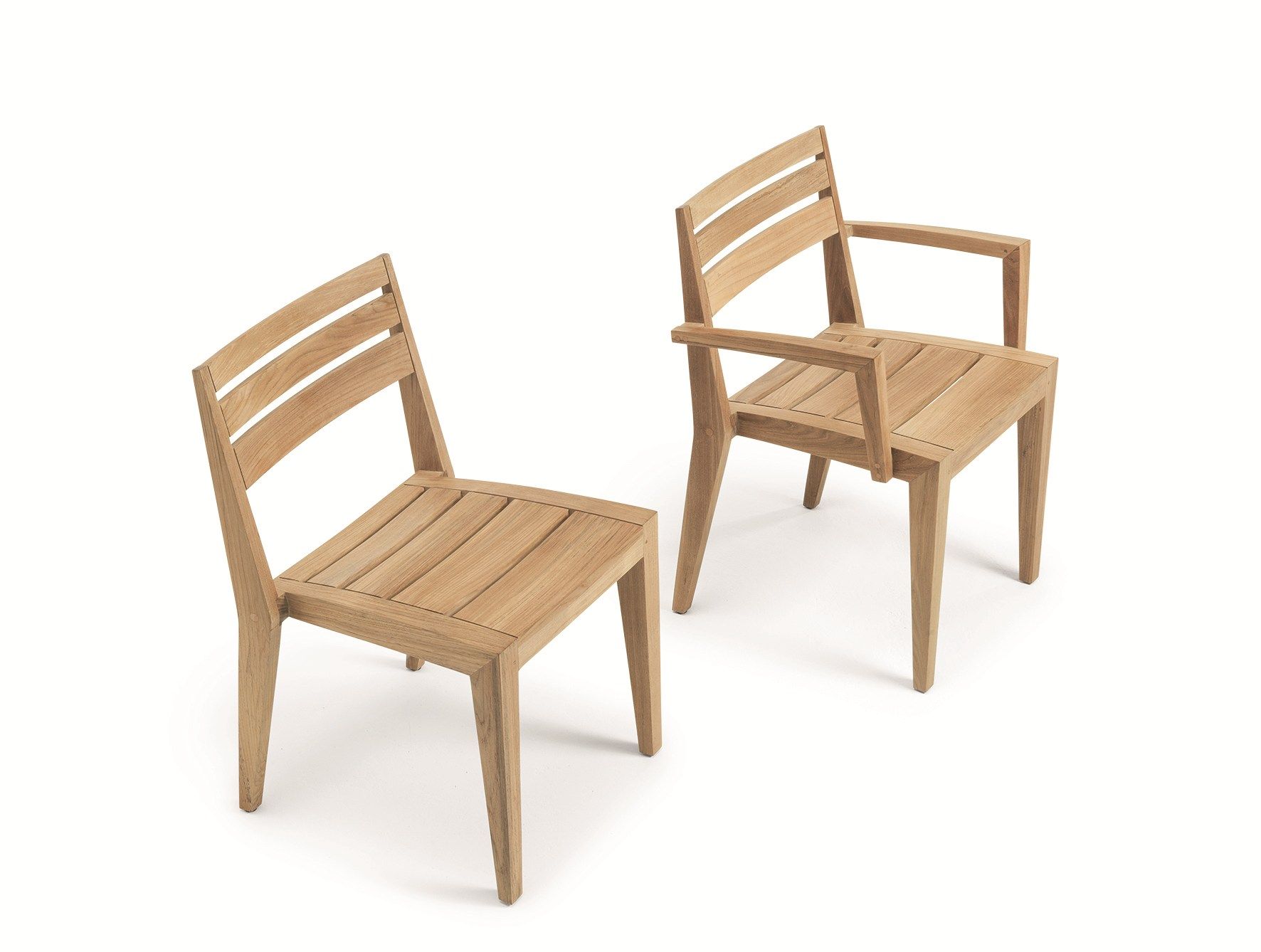 Стул для сада из тикового дерева с подлокотниками Ethimo Рибо ARCH-00084506 - Вид №12