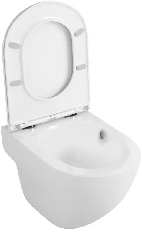 91573643 Унитаз подвесной Owl 1975 008 безободковый с сиденьем микролифт STLM-1000495