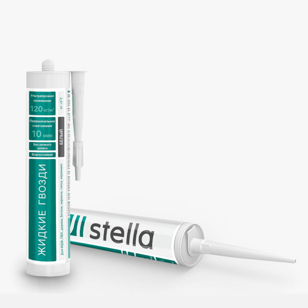 Жидкие гвозди универсальные Stella белый 120 кг на м.кв.(12 шт. в упак) STSR-1232