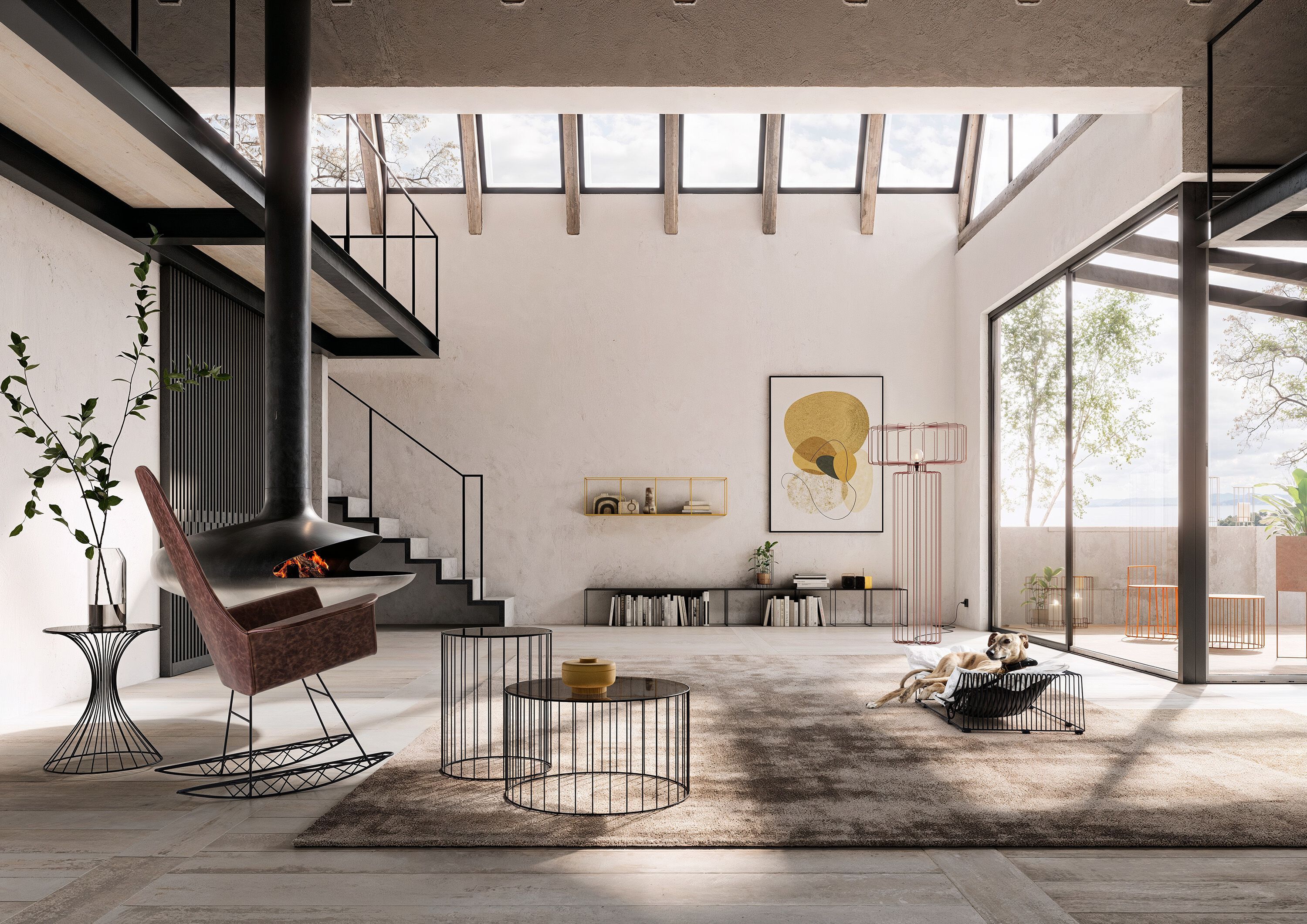 Торшер из железного прута Pipedesign he LEI LALTRA ARCH-00037424 - Вид №3