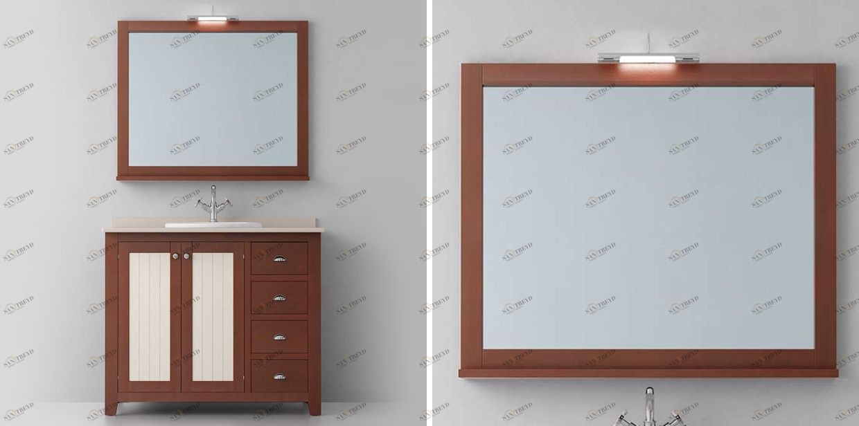 Avila Dos Зеркало COUNTRY в раме с полкой 95x80 Color 27 COLONIAL COUNTRY MIRRORS 2900467N27