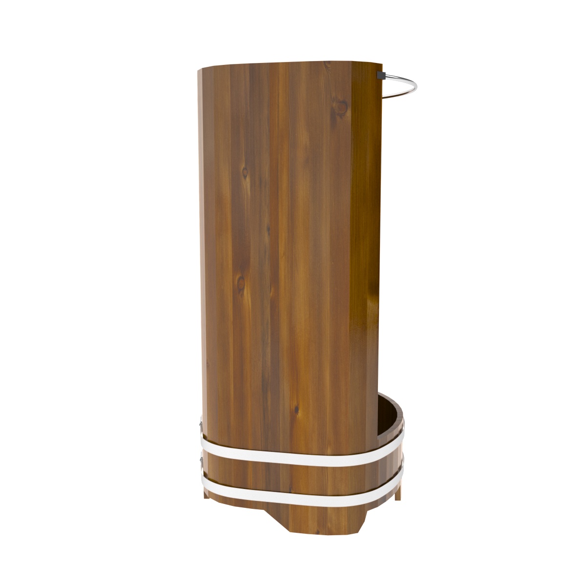 2216 Душевая кабина большая с держателем для шторки мореная Рустик Alyarus  - Вид №1