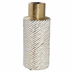 Ваза керамическая белая с золотом 29,5 см GARDA DECOR - 00-3830420 Белый