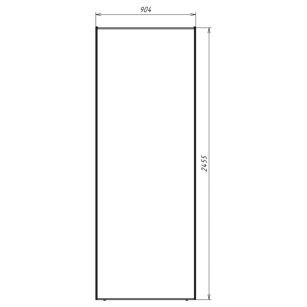 Дверь-купе KONSENSA 244.5x90.4 см МДФ цвет кашемир профиль черный узкий STLM-2074114 - Вид №14