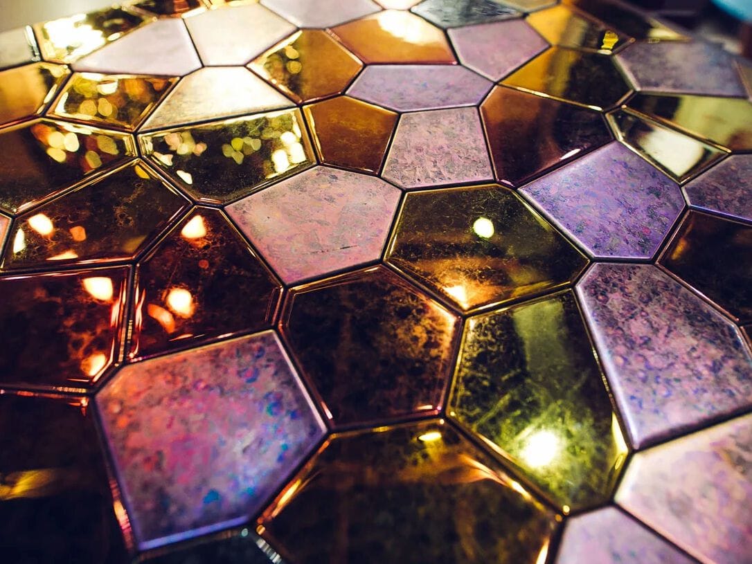 Декоративная стеклянная панель PlusObject Polygonal Mosaic ARCH-00061199 - Вид №2