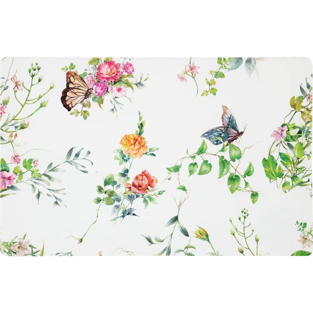 Салфетка сервировочная Весна 26x41 см прямоугольная ПВХ цвет белый 84841692 STLM-2063992 Santreyd 