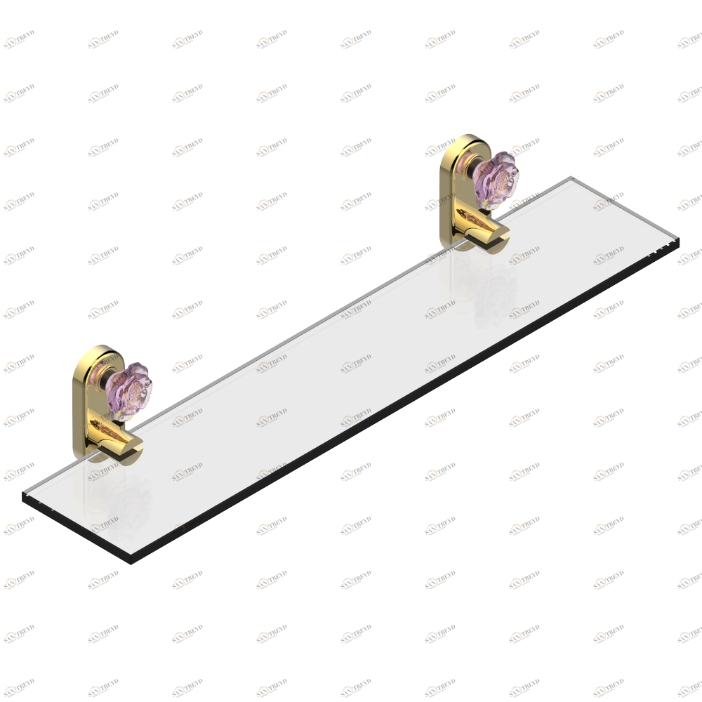 U5J-564 Полка стеклянная 60 cм с кронштейнами Thg-paris Rose Золото U5J-564 CAT.F