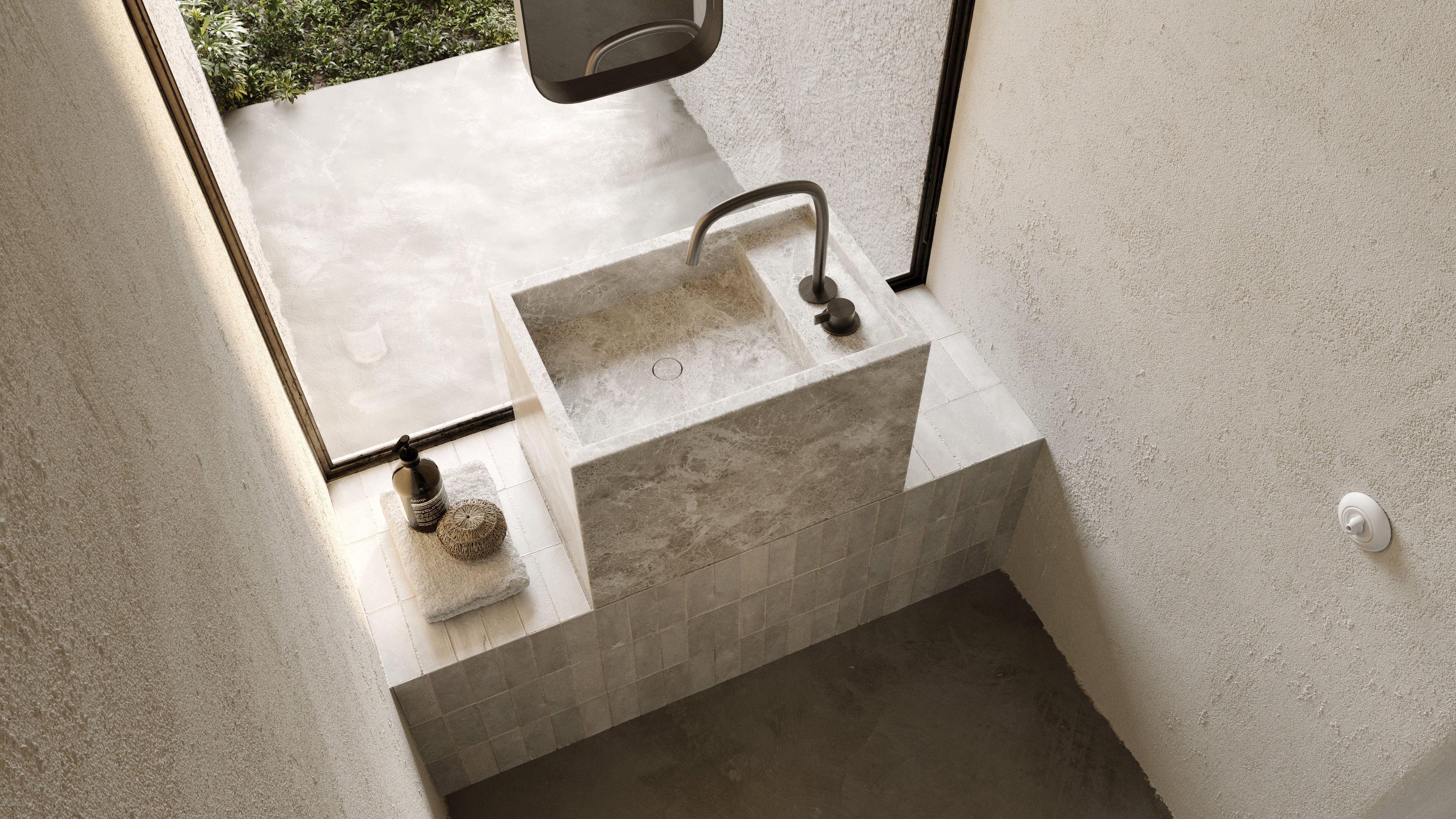 Одиночный подвесной умывальник из натурального камня COCOON Piet Boon ARCH-00052049 - Вид №19