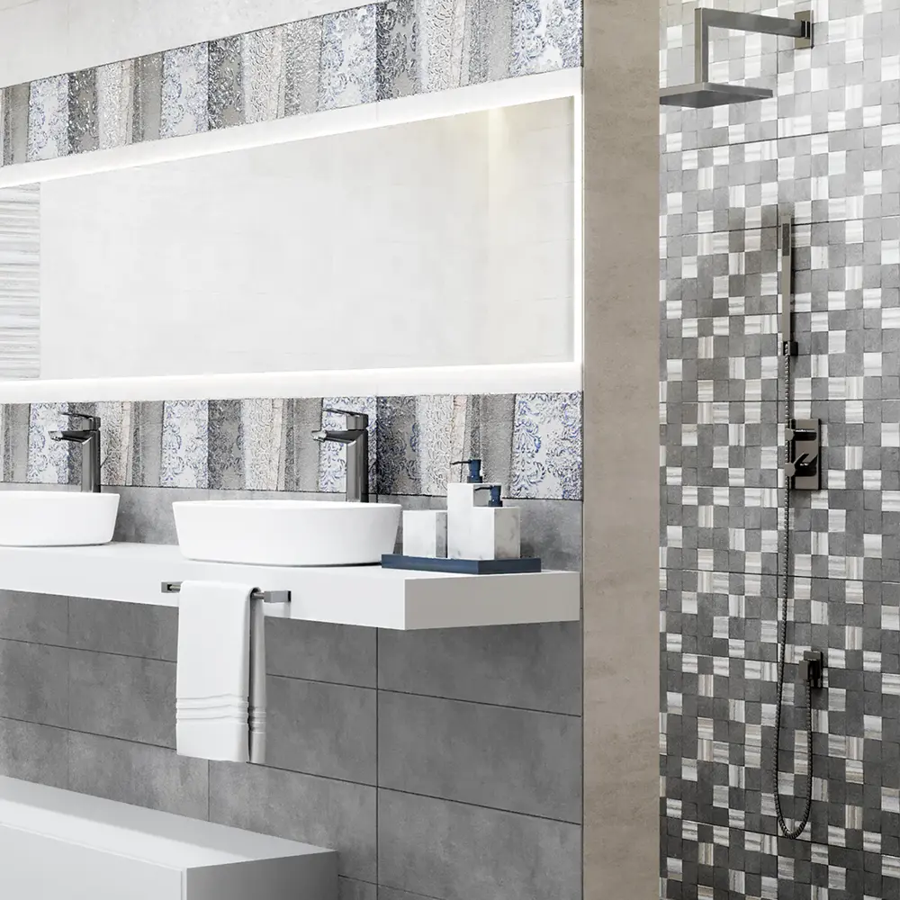 Плитка настенная Culto Темари 60x20 см 1.2 м² квадратики Фория STLM-2150457