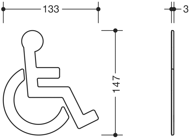 801.91B030 Доступный значок HEWI Türzubehör  - Вид №6